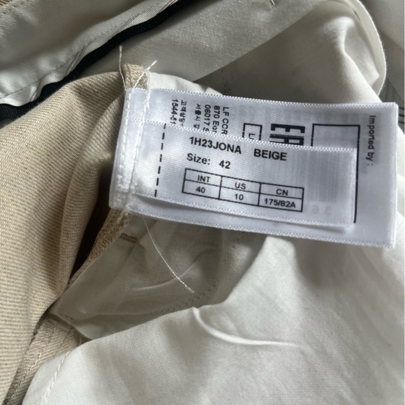 NWT ba&sh Jona Tailored Trousers Wideleg in beige - Picture 15 of 16